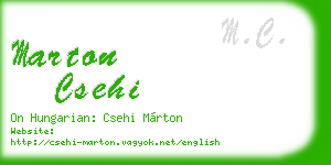 marton csehi business card