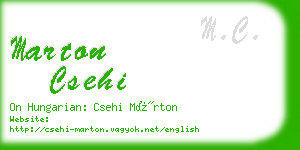 marton csehi business card